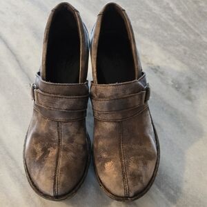 Born Brown Leather Mules